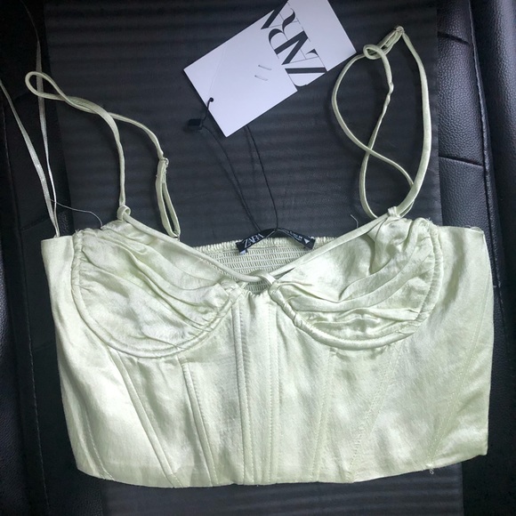Zara satin corset cropped top - Picture 8 of 17